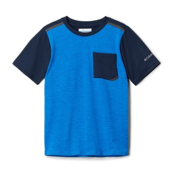 Columbia Tech Trek Short Sleeve, Camiseta Azur Azules Azul Marino Para Niño | 348902-EQT